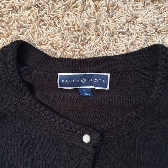 NWT - Karen Scott - Luxsoft Cardigan - Top -Size L - Picture 2 of 4